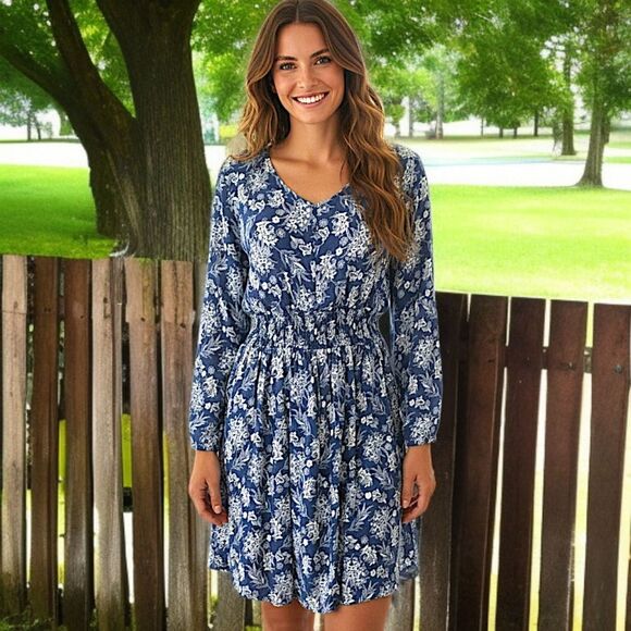 J Gee Floral Dress MP Long Sleeve Petite Cottage Fairy Grunge Romantic Cottage - Picture 15 of 16